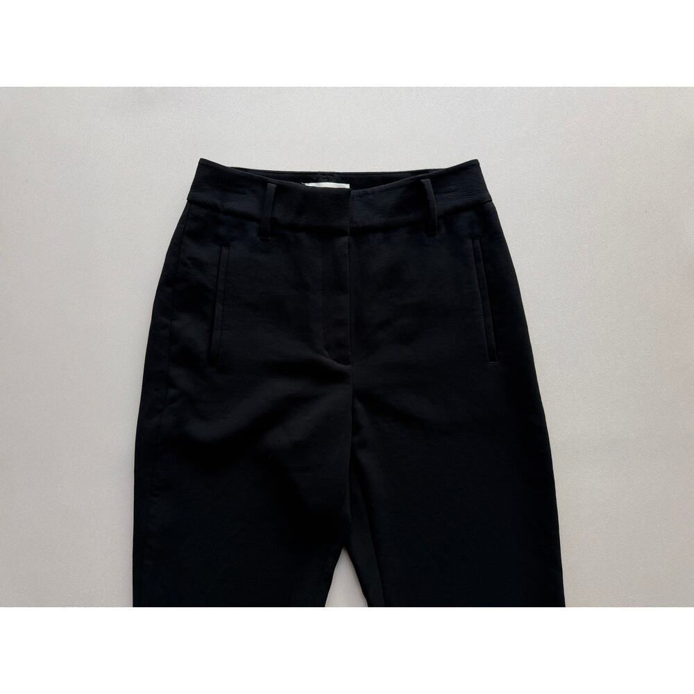 Wilfred by Aritzia Tie-Front Pant Women's Black High Rise Straight Leg Size 6 - Picture 3 of 14